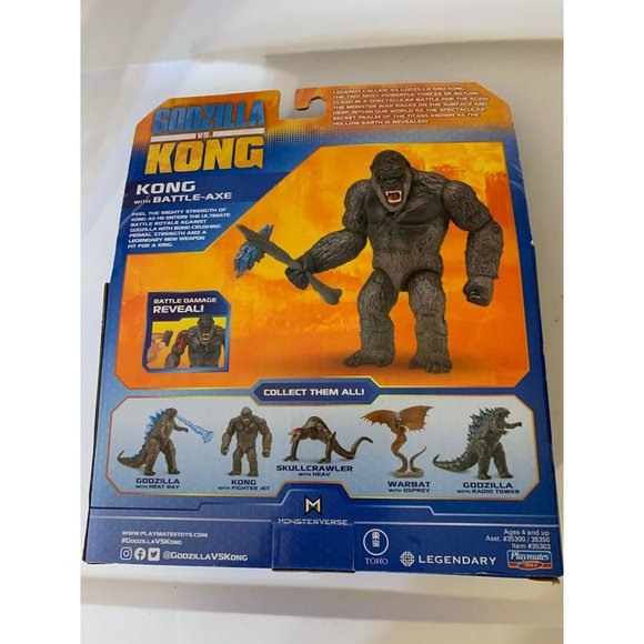 New PLAYMATES MONSTERVERSE GODZILLA VS KONG BATTLE-AXE 6"‎ ACTION FIGURE - Picture 5 of 5